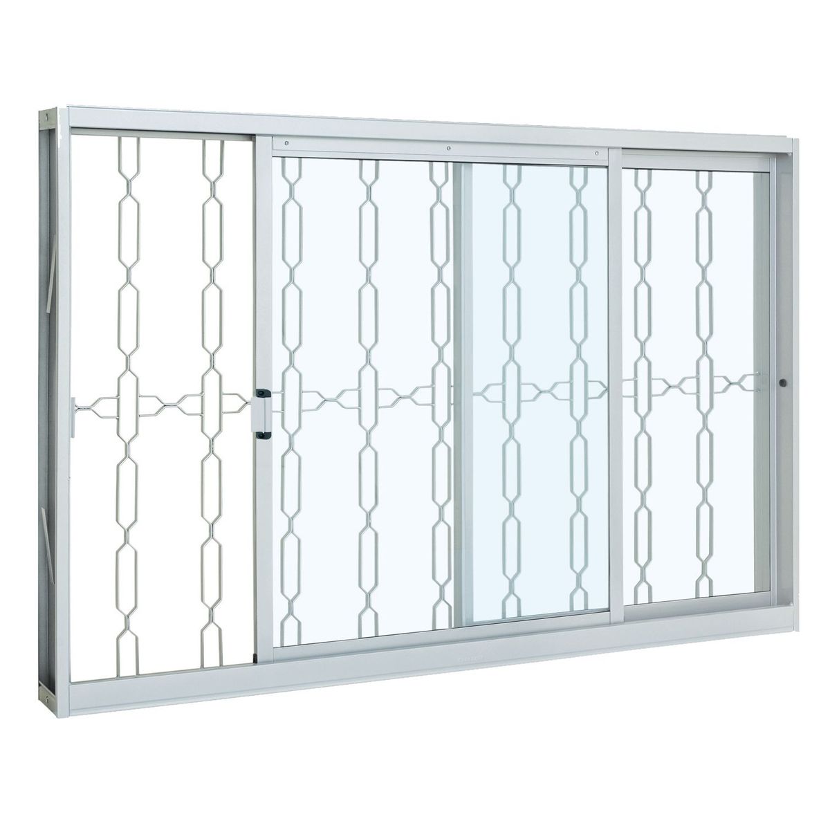 Janela de Correr Aço Branco 2 Folhas Elo Direita 100x150x12cm Pratika, marca Sasazaki - Foto Principal