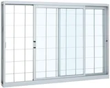 Janela de Correr Aço 2 Folhas Quadriculada Direita 100x120x12cm Pratika