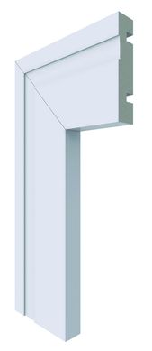 Rodap Frisado Reto 20x1,6cm Barra 240cm Poliestireno Branco RP505