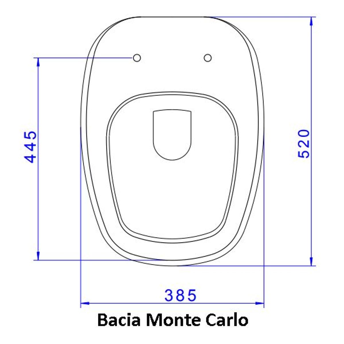 Assento Sanitário Plástico Monte Carlo Branco, marca Deca - Foto 2