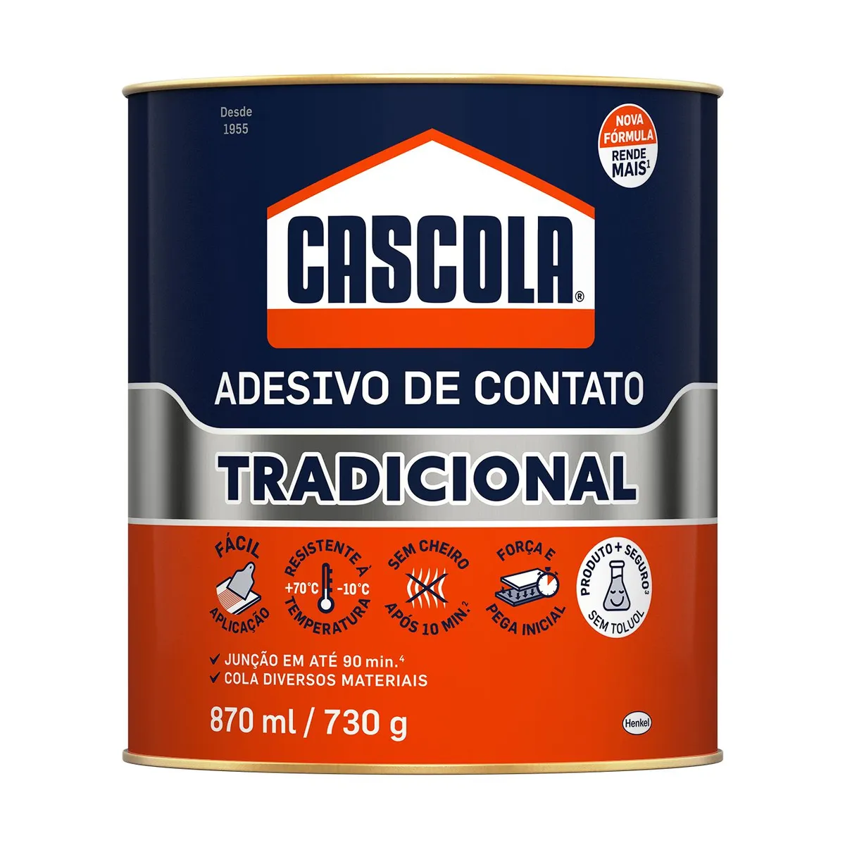 Cola de Contato Tradicional 730g sem Tuluol, marca Cascola - Foto Principal