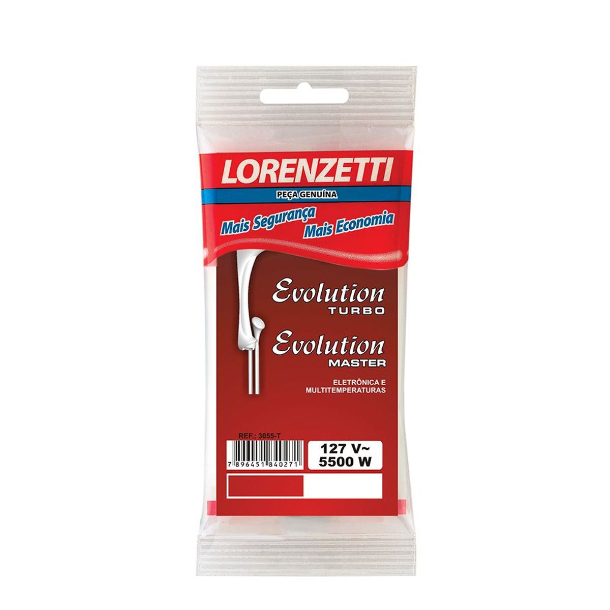 Resistência Evolution 3055T 5500W, 127V, marca Lorenzetti - Foto Principal
