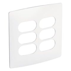 Placa 3 Postos Sal Separados 663430 Nereya, Branco, 4x4cm