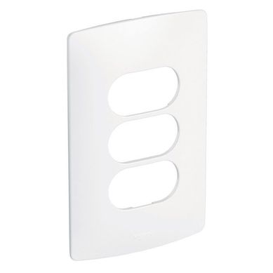 Placa 3 Postos Separados 4x2cm Nereya Branco