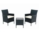 Conjunto De Varanda Arles 3 Peças Preto Just Home Collection