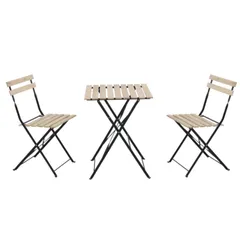 Conjunto Varanda 3Pz Ripas de Madeira
