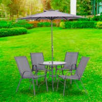 Jogo de Jantar de Terraço Metálico Nairobi 6 Peças