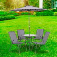 Jogo de Jantar de Terraço Metálico Nairobi 6 Peças