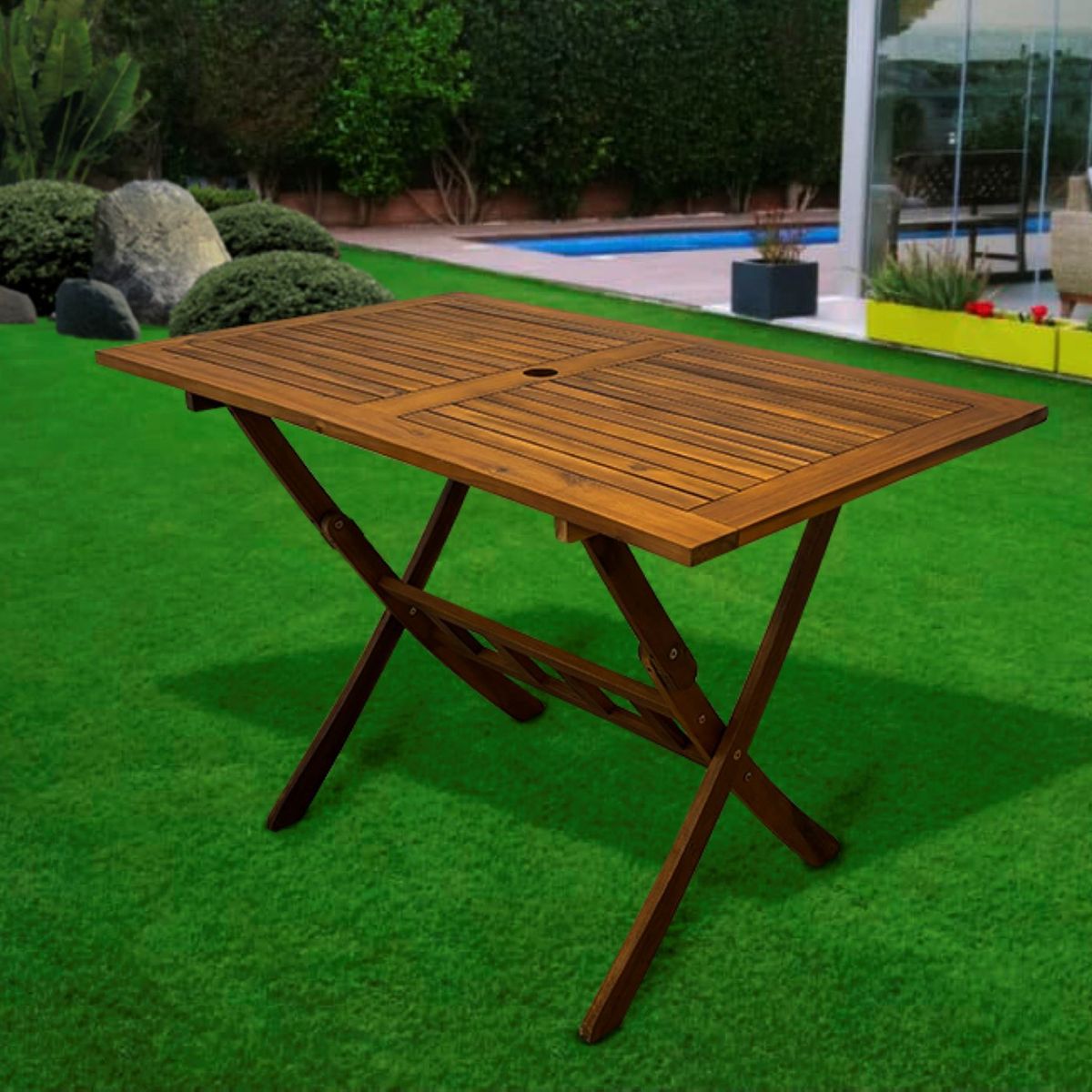 Mesa de Madeira Dobravel Bristol 120x70, marca Just Home Collection - Foto 2