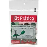 Kit Fixação 20 Pregos 20 Anilhas Vermelho e Marrom Onduline
