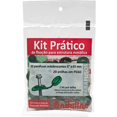 Kit Fixacao 20 Pregos 20 Anilhas, Vermelho Marrom