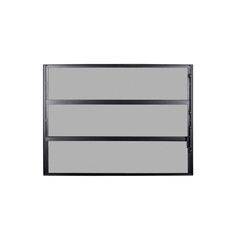 Janela Basculante 1 Secção 60x60 Vidro Mini Boreal Preto