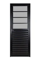 Porta Basculante Esquerda 210x80 Vidro Mini Boreal Preto