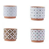 Vaso de Cerâmica Geométrico Sortido 14 Cm