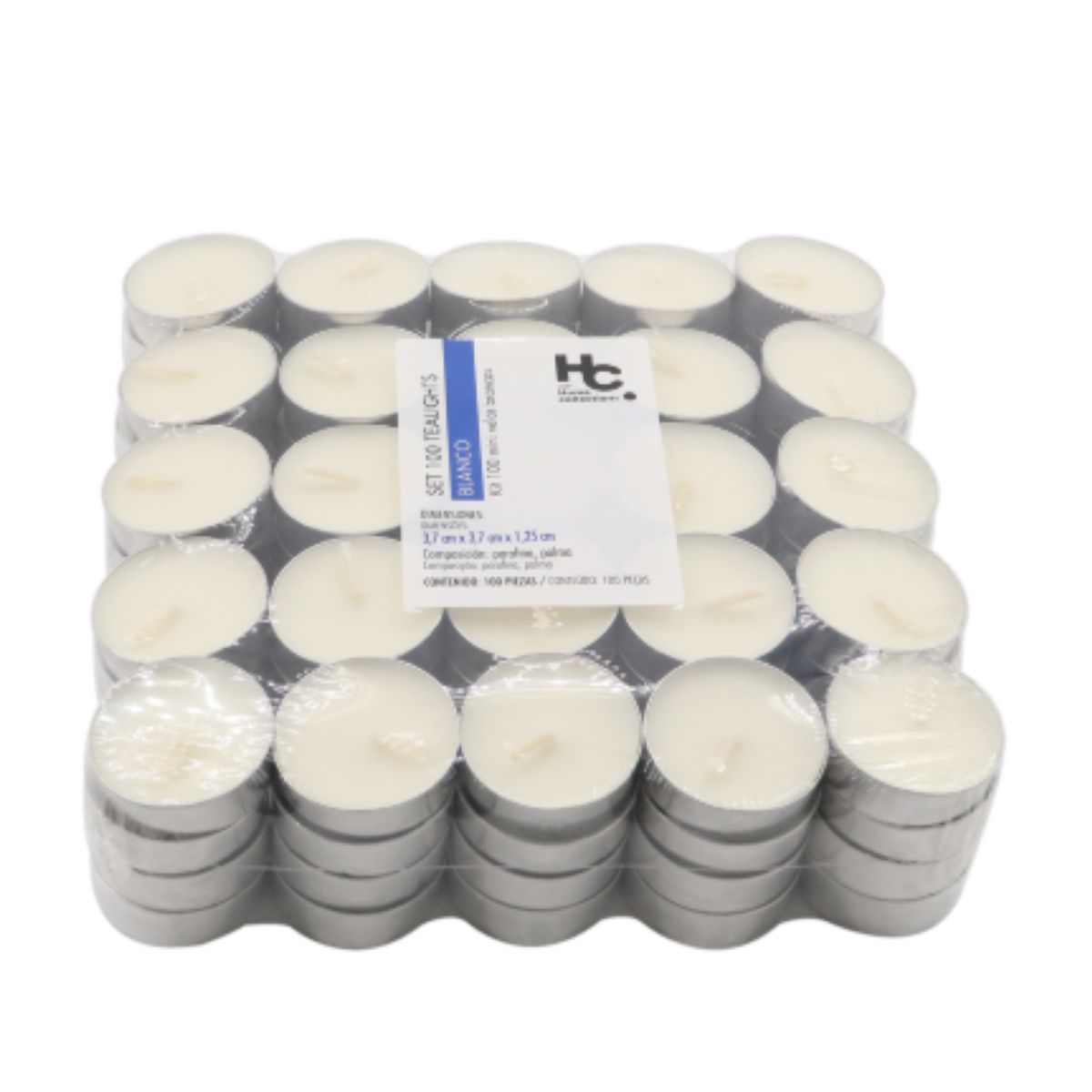 Conjunto  100 Tealights Branco, marca Just Home Collection - Foto Principal