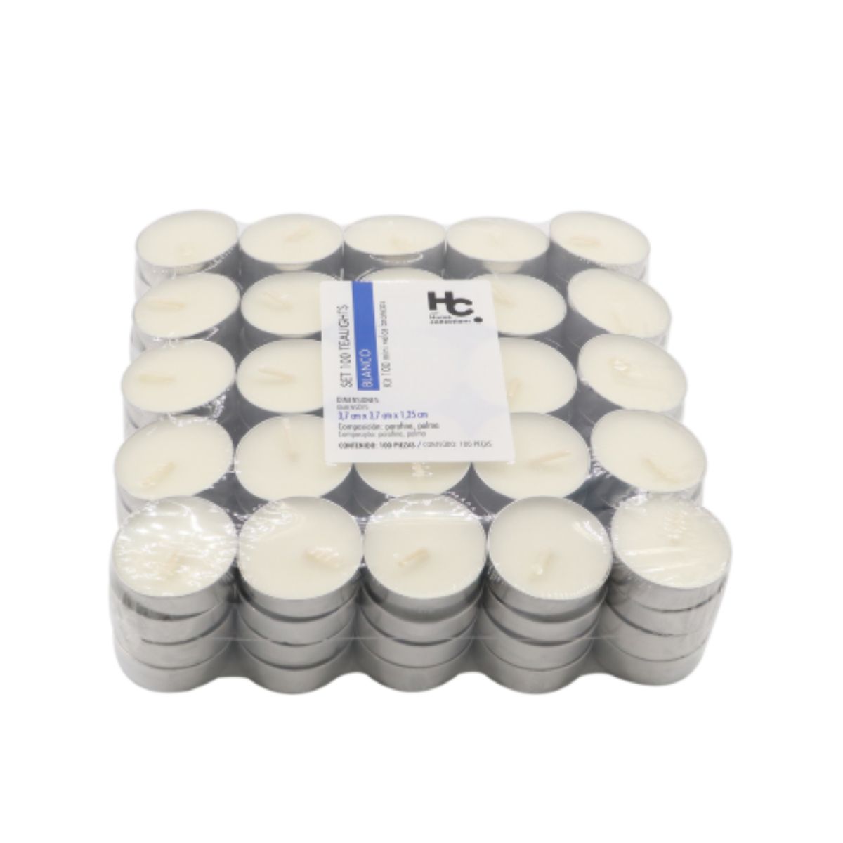 Conjunto  100 Tealights Branco, marca Just Home Collection - Foto Principal