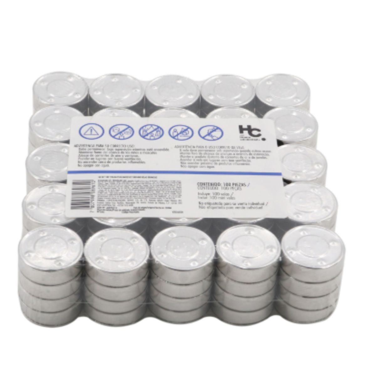 Conjunto  100 Tealights Branco, marca Just Home Collection - Foto 2