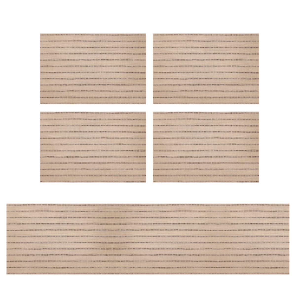 Conjunto 4 Jogos Americanos e 1 Caminho Mesa Bege Just Home Collection, marca Just Home Collection - Foto Principal