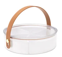 Bandeja Recipiente de 5 Divisorias com Tampa e Alca de Transporte Just Home Collection