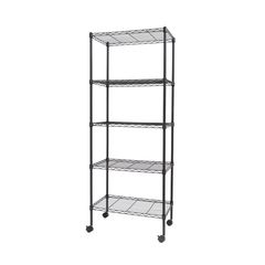 Estante de 5 Níveis de Metal Preto Just Home Collection