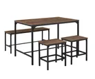 Conjunto de Jantar Amana 1 Mesa  e 3 Bancos Just Home Collection