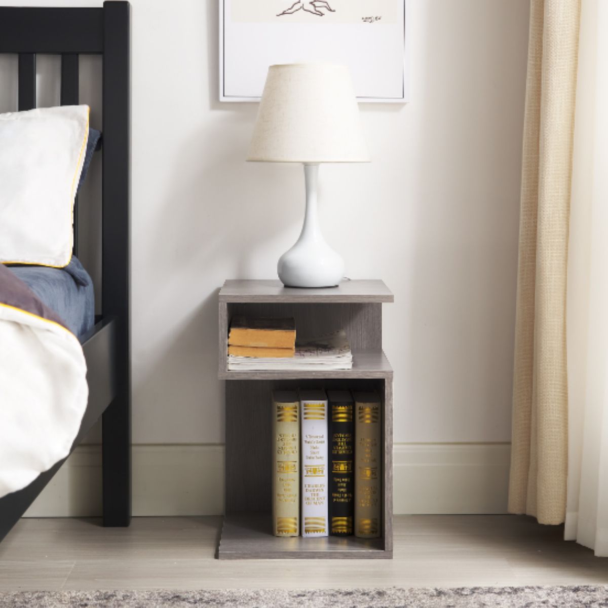 Mesa de Cabeceira Denmark Just Home Collection, marca Just Home Collection - Foto 2
