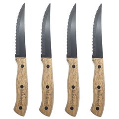 Conjunto 4 Facas Grill Preta