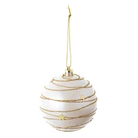 Esfera Pintada Bco 8Cm