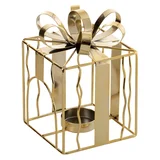 Porta Vela Presente Dourado 14.2Cm