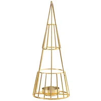 Porta Vela Arvore Dourada 21.8Cm