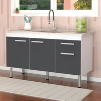 Gabinete de Cozinha 114cm Grafite Fimap