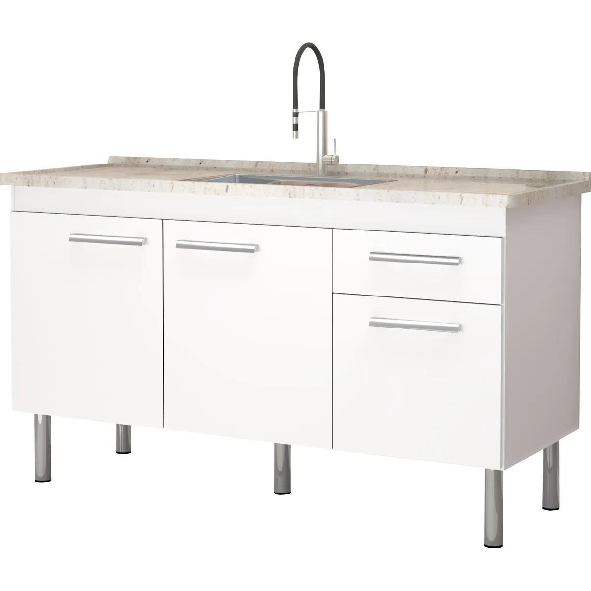 Gabinete de Cozinha 114cm Branco Fimap, marca Fimap - Foto Principal