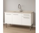 Gabinete de Cozinha 144cm Branco Fimap