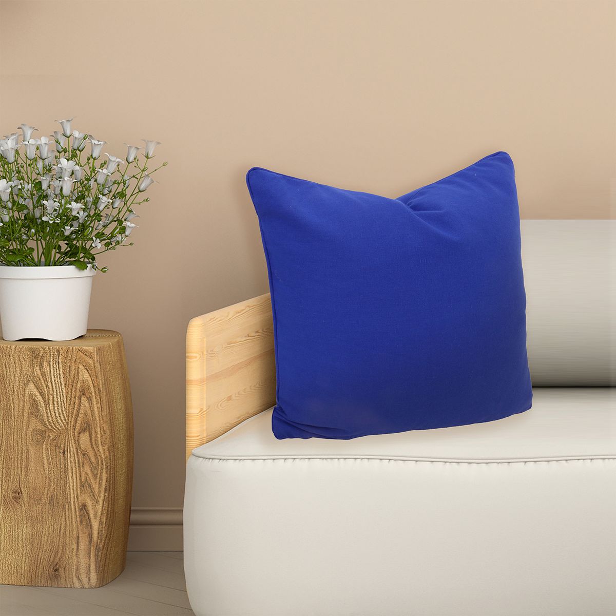 Almofada Clasico Lisa 45x45 Azul Just Home Collection, marca Just Home Collection - Foto 2