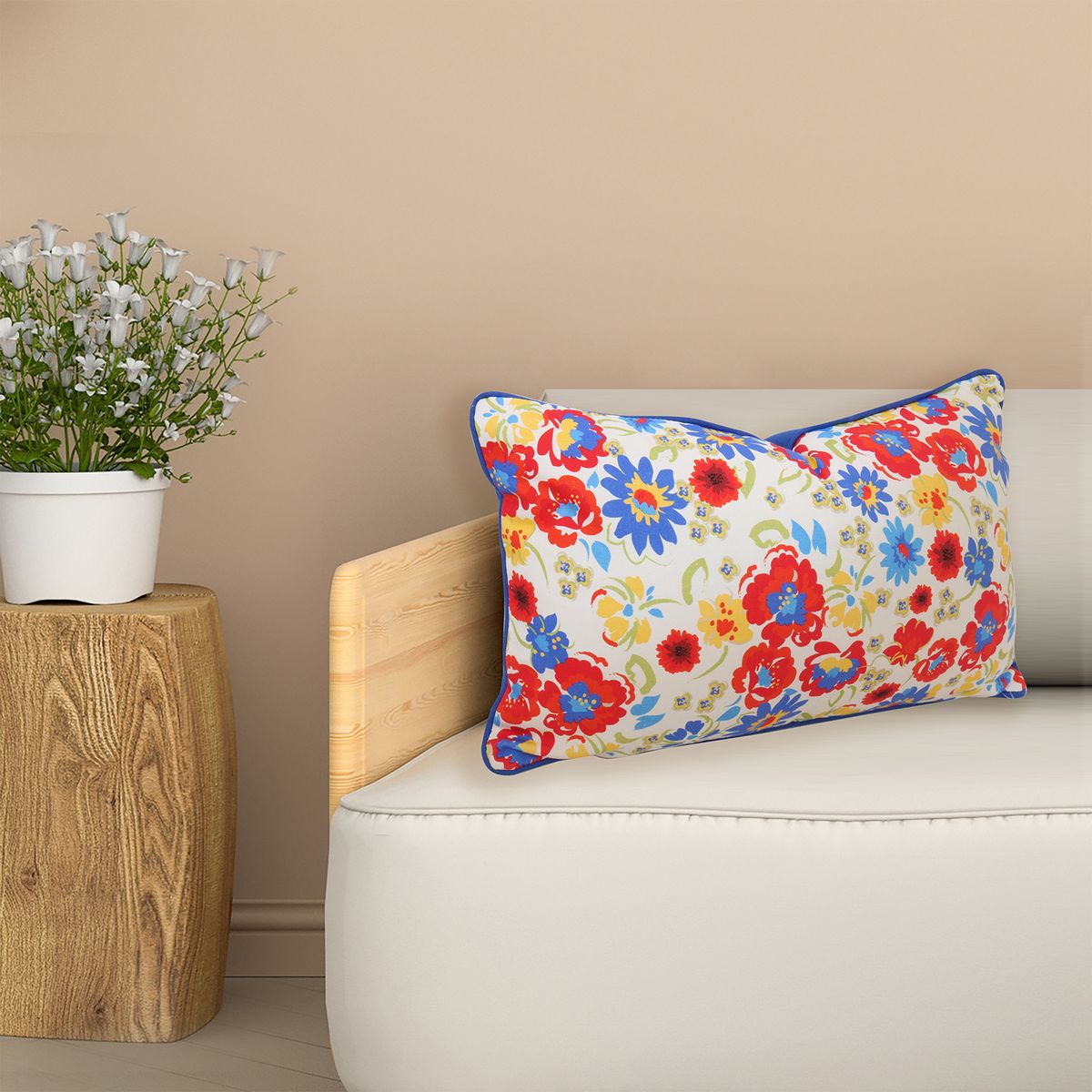 Almofada Clasico com Estampa Floral 30x50 Multicolorida Just Home Collection, marca Just Home Collection - Foto 2