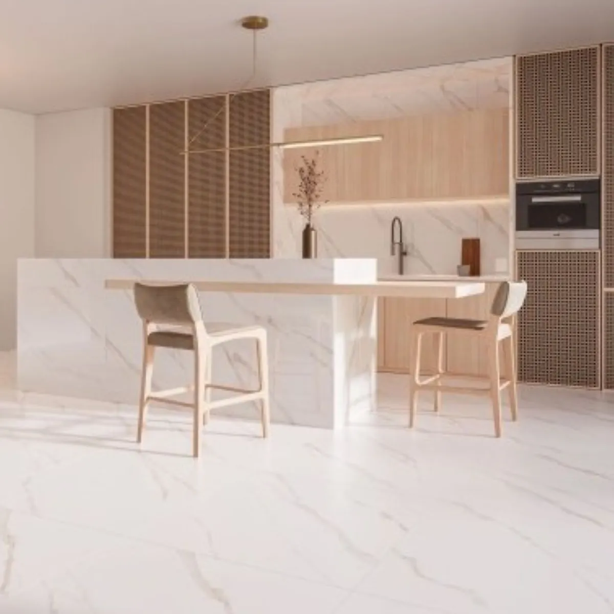 Piso Porcelanato Acetinado Retificado Branco Interno 80x80cm Malden Bianco Satin Biancogres Caixa 2,6m², marca Biancogres - Foto 2