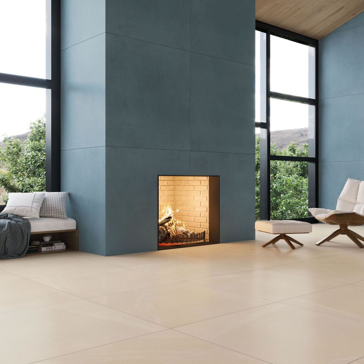 Porcelanato Retificado Khali Marfim Acetinado 90x90cm Caixa 1,62m² Eliane, marca  - Foto 2