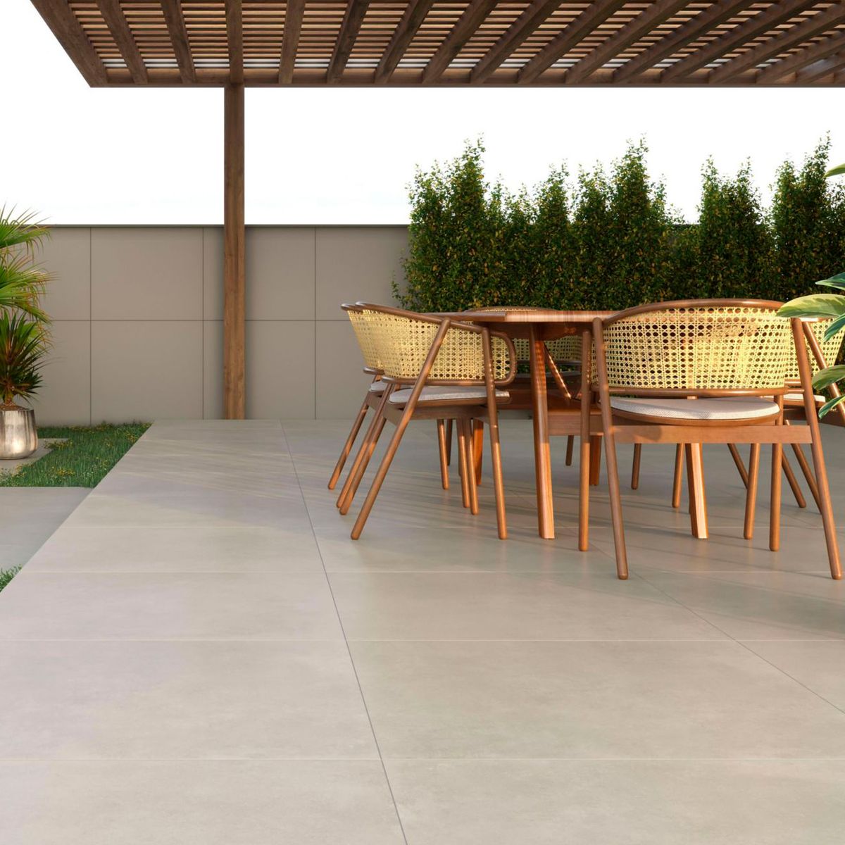 Porcelanato Retificado Cimento Externo 84x84cm Caixa 2,12m² Eliane, marca Eliane - Foto Principal