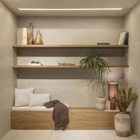 Porcelanato Retificado Gobi Marfim Acetinado 84x84cm Caixa 2,12m² Eliane