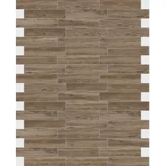 Porcelanato Retificado Acetinado Marrom Amazonia 19,7X120 cm Caixa 1,65 m²