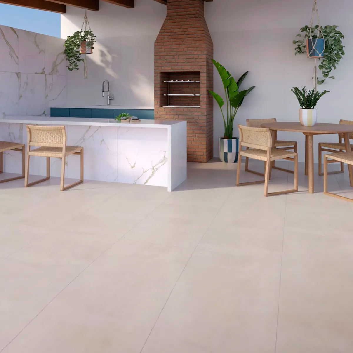 Porcelanato Retificado Externo Cinza Urban Soft 84X84 cm Caixa 2,12 m², marca Elizabeth - Foto Principal