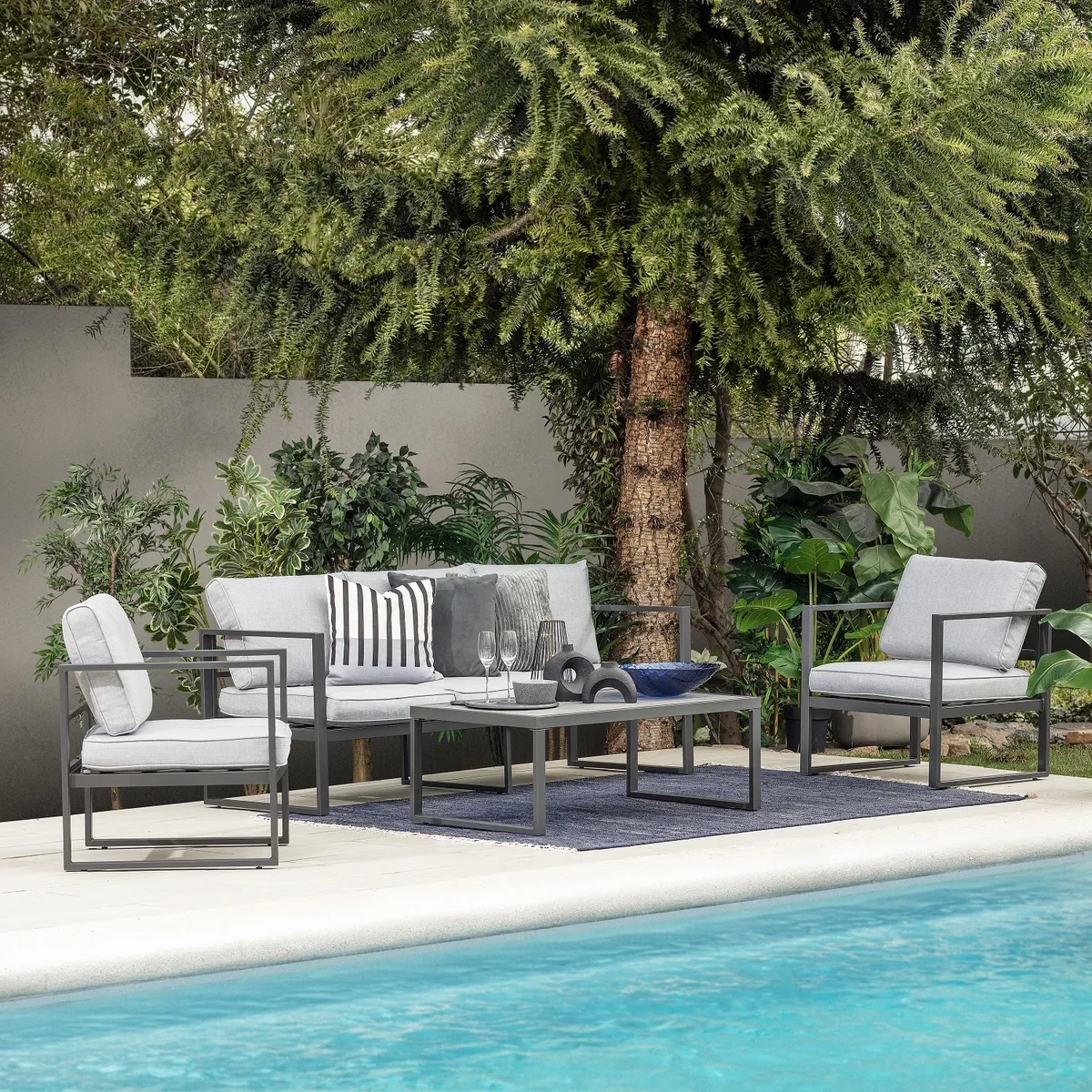 Conjunto de Estar 4 Peças Colonia Just Home Collection, marca Just Home Collection - Foto 2