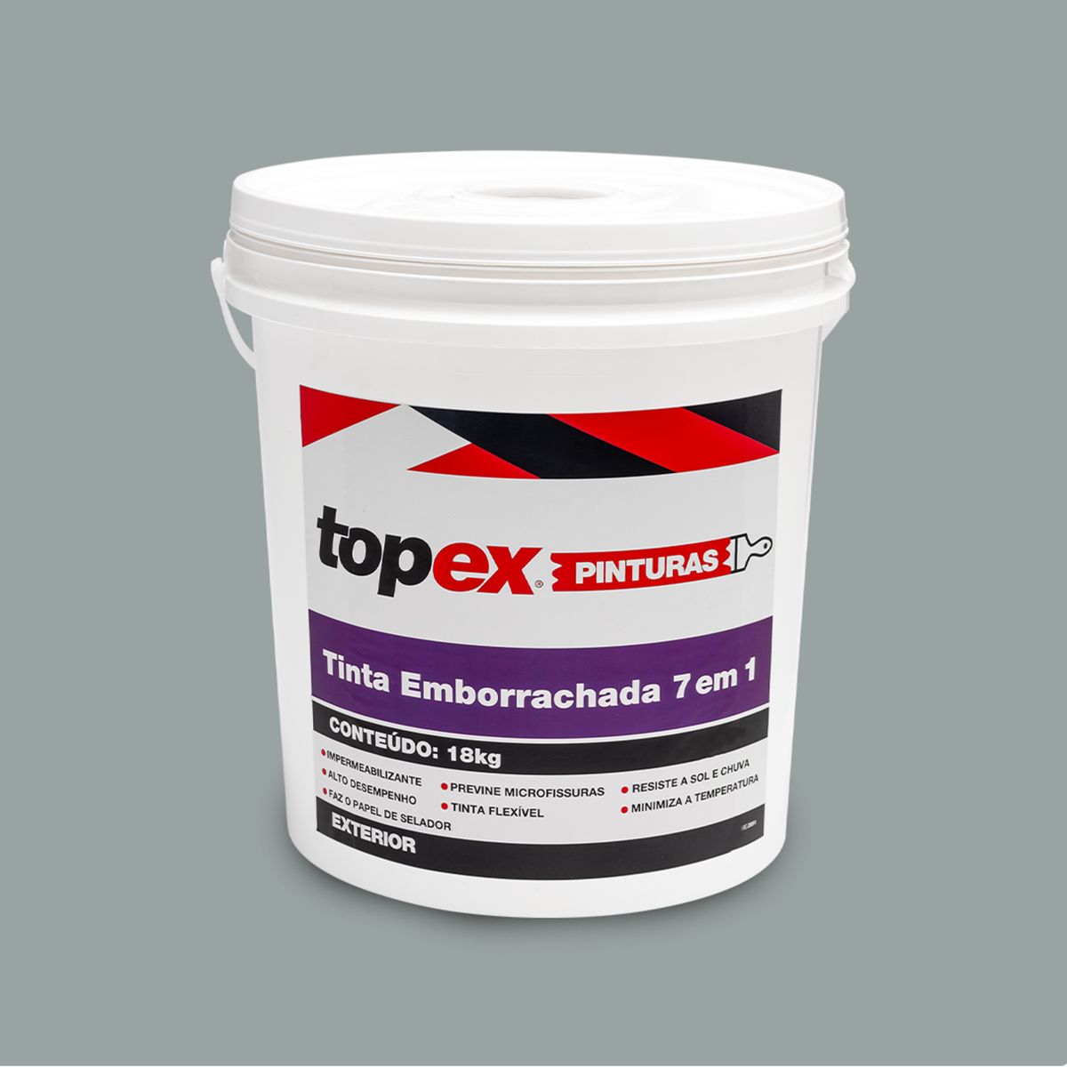 Tinta Emborrachada para Exterior Topex 7 em 1 Elefante 18kg, marca Topex - Foto Principal
