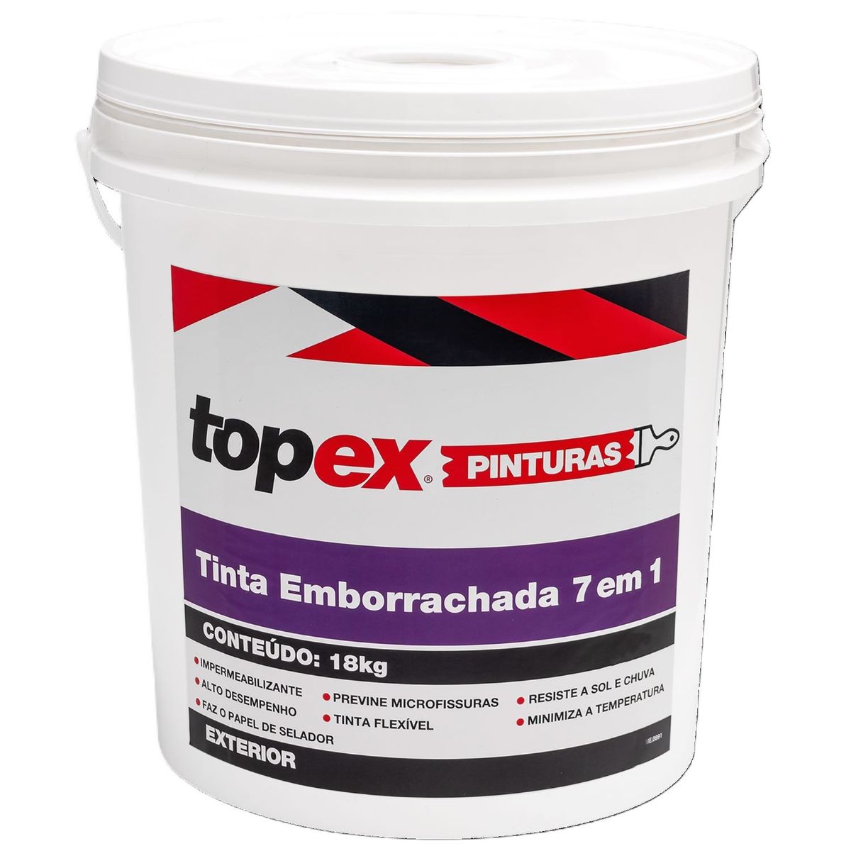 Tinta Emborrachada para Exterior Topex 7 em 1 Elefante 18kg, marca Topex - Foto 2