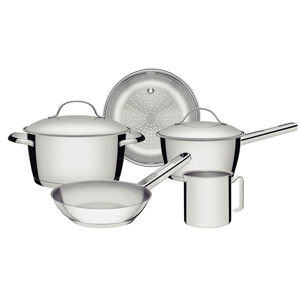 Jogo Panelas Aco Inox 5 Pcs Allegra, marca Tramontina - Foto Principal