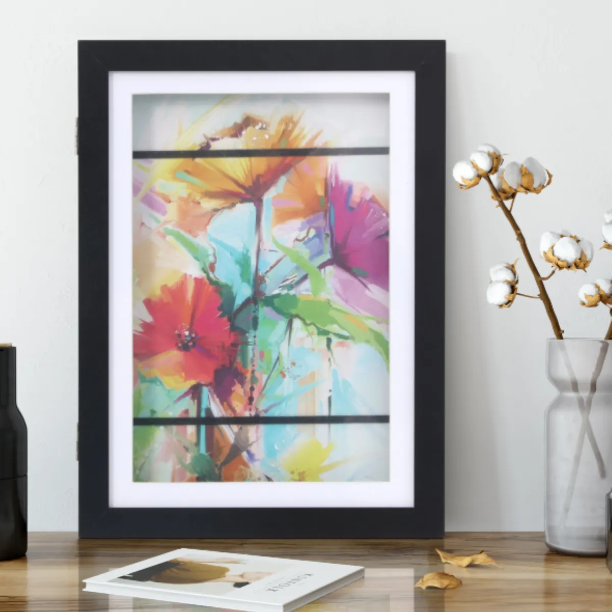 Sb Quadro Expositor Guarda Desenhos 24x33cm A4 Arte Kids Preto Hc, marca Just Home Collection - Foto 2