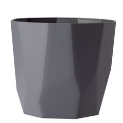 Vaso Cachepot Diamante 16 X 15 Cm Cinza West
