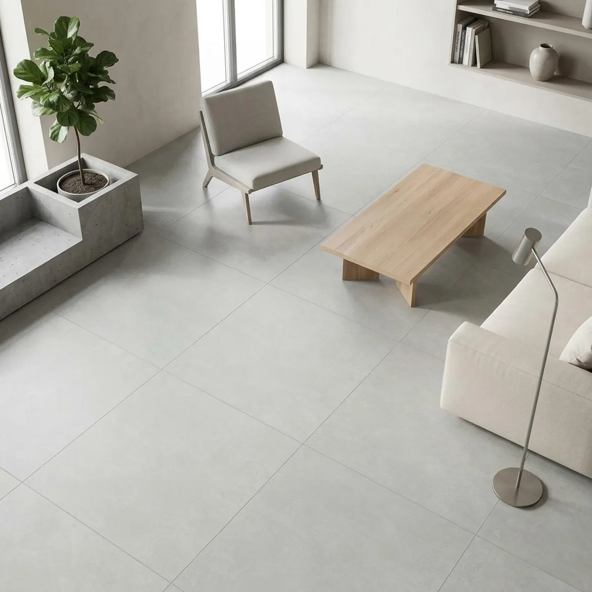 Piso Porcelanato Acetinado Retificado Cinza Interno 100x100cm Persia Grigio Satin Biancogres Caixa 3m², marca Biancogres - Foto Principal