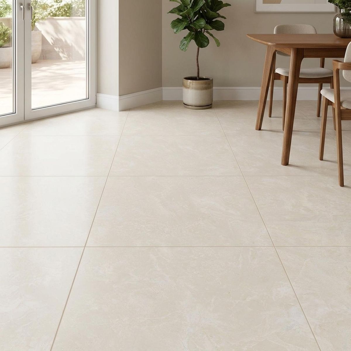 Piso Ceral Acetinado Retificado 81X81Cm Lumina Bege Caixa 2,62 M², marca Ceral - Foto 2