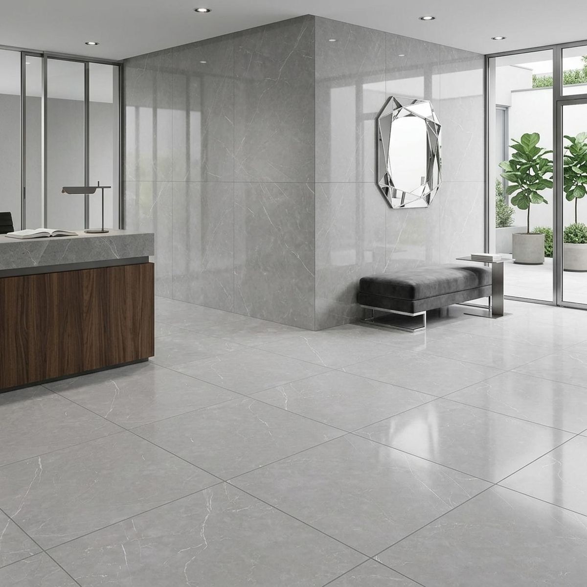 Porcelanato Retificado Polido Venato Argenta 120x120 Caixa 2,88 M², marca Delta Cerâmica - Foto Principal